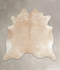 Beige XX-Large Brazilian Cowhide Rug 7'1