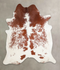 Brown and White X-Large Brazilian Cowhide Rug 7'7