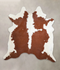 Brown and White XX-Large Brazilian Cowhide Rug 7'5