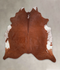 Brown and White Regular XX-Large Brazilian Cowhide Rug 7'5