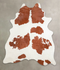 Brown and White X-Large Brazilian Cowhide Rug 7'11