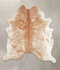 Beige and White X-Large Brazilian Cowhide Rug 7'4