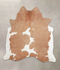 Beige and White X-Large Brazilian Cowhide Rug 7'1