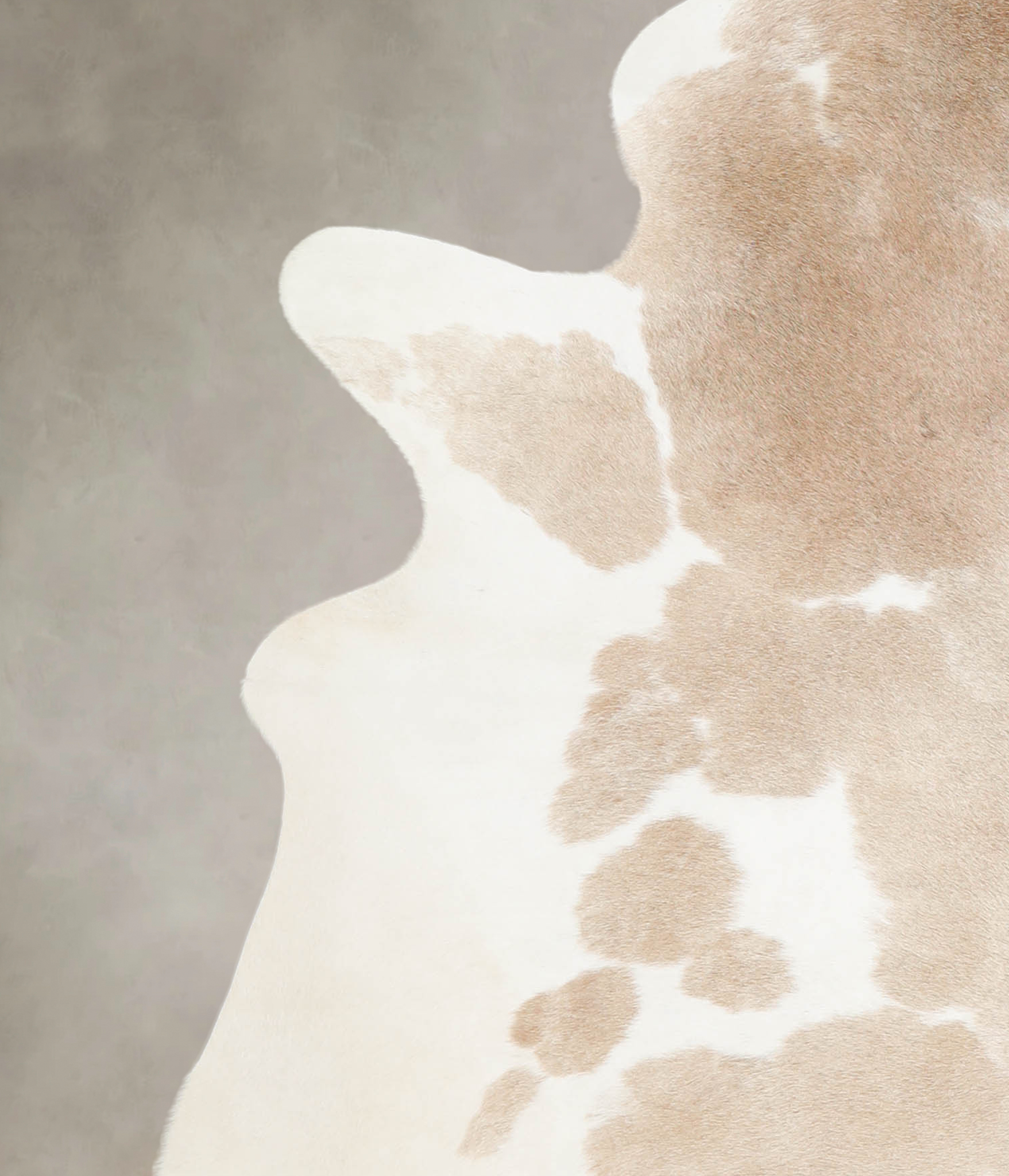 Beige and White Cowhide Rug #A23335