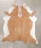 Beige and White X-Large Brazilian Cowhide Rug 7'4