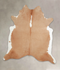 Beige and White XX-Large Brazilian Cowhide Rug 8'5