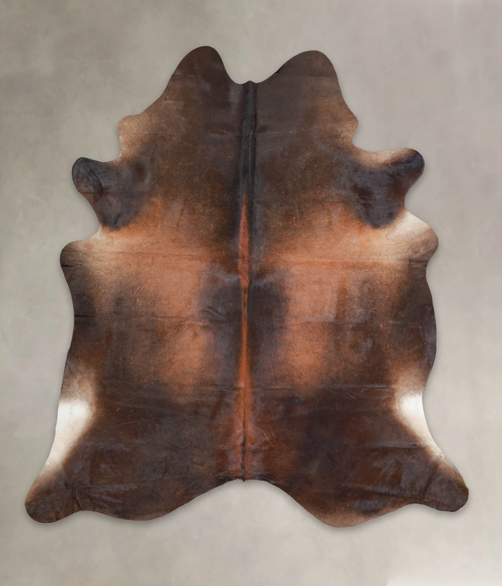 Brown with Red Cowhide Rug #A24097