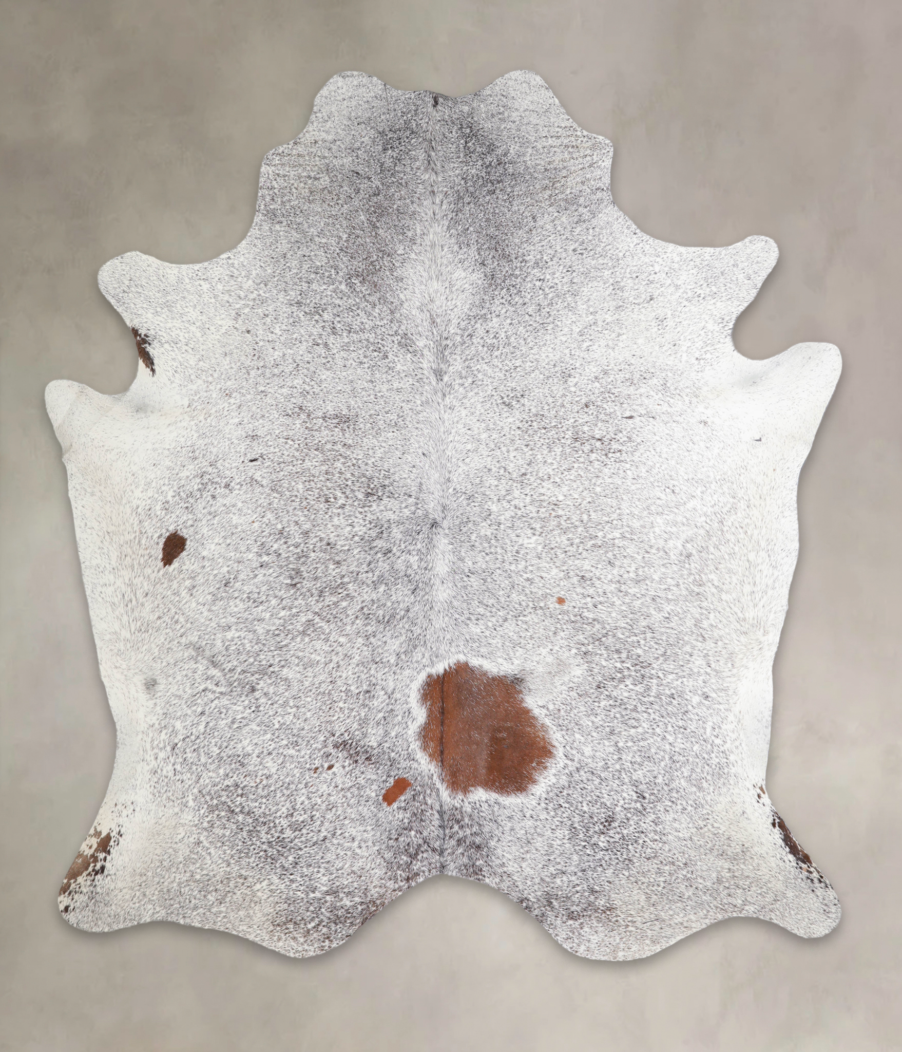 Salt and Pepper Brown Cowhide Rug #A24272