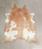 Beige and White X-Large Brazilian Cowhide Rug 7'4