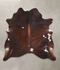 Chocolate and White X-Large Brazilian Cowhide Rug 6'11