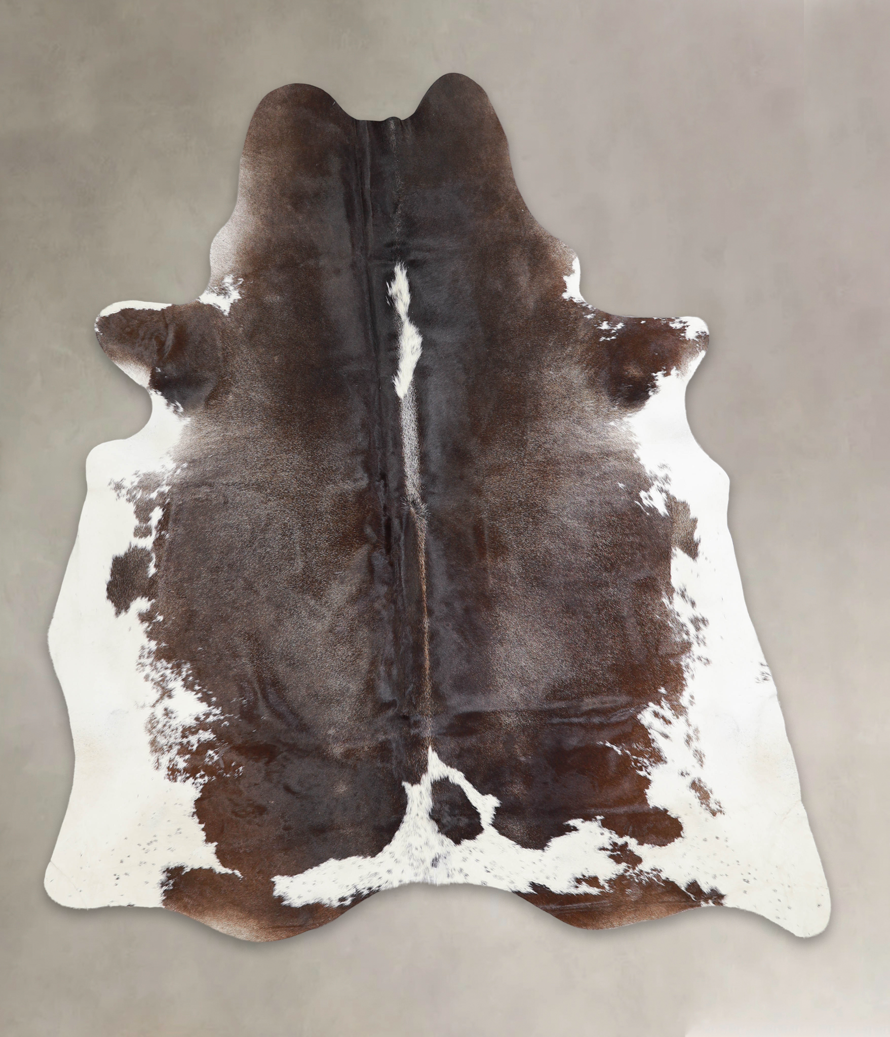 Chocolate and White Cowhide Rug #A24832