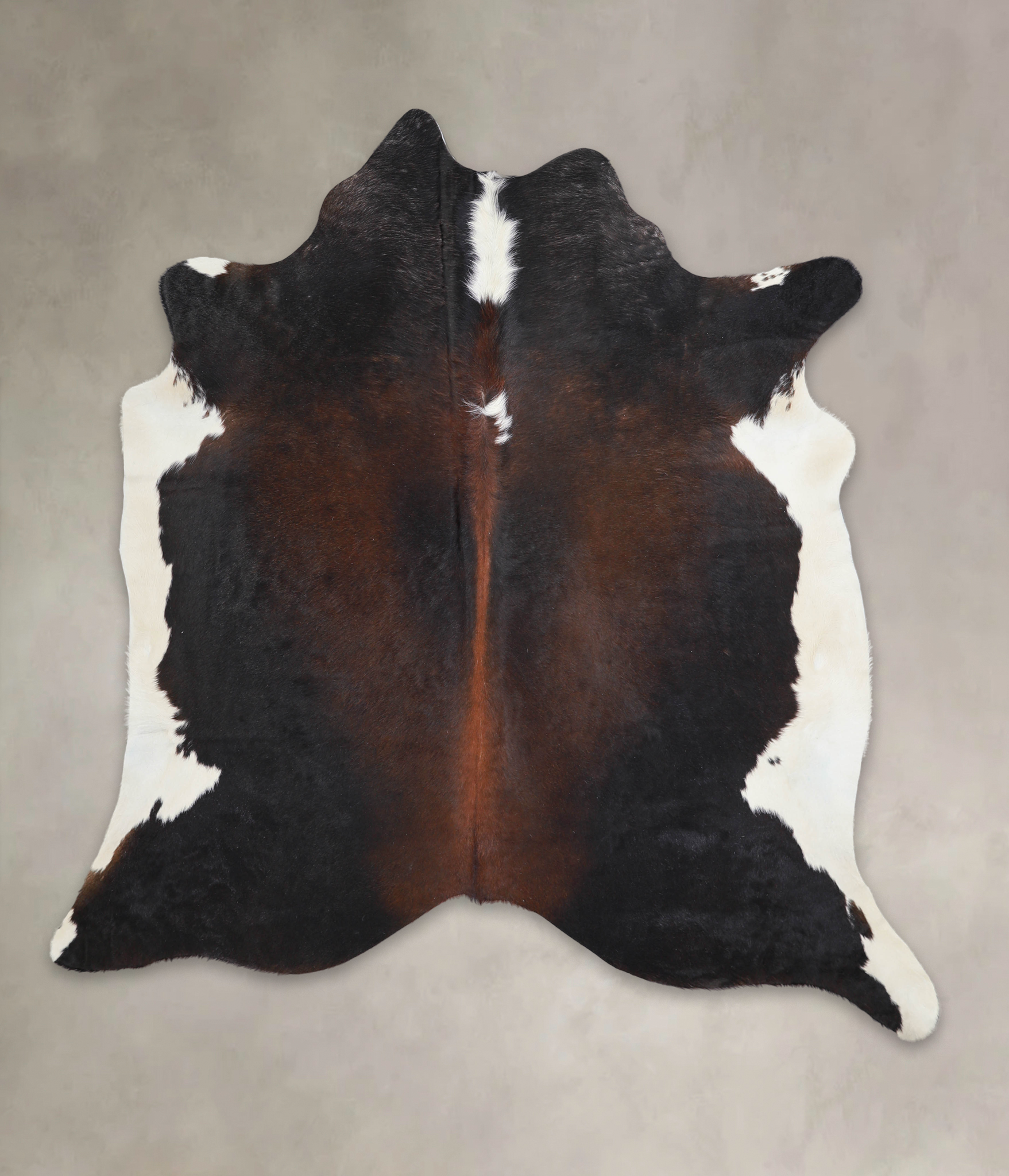 Chocolate and White Cowhide Rug #A24907