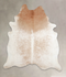 Beige and White XX-Large Brazilian Cowhide Rug 7'9