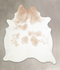 Beige and White X-Large Brazilian Cowhide Rug 7'1