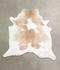 Beige and White X-Large Brazilian Cowhide Rug 6'8