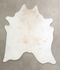 Ivory with Beige XX-Large Brazilian Cowhide Rug 7'7