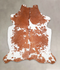 Brown and White X-Large European Cowhide Rug 6'10