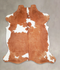 Brown and White X-Large European Cowhide Rug 7'4