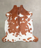 Brown and White X-Large European Cowhide Rug 6'8