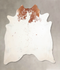 Brown and White XX-Large Brazilian Cowhide Rug 7'9