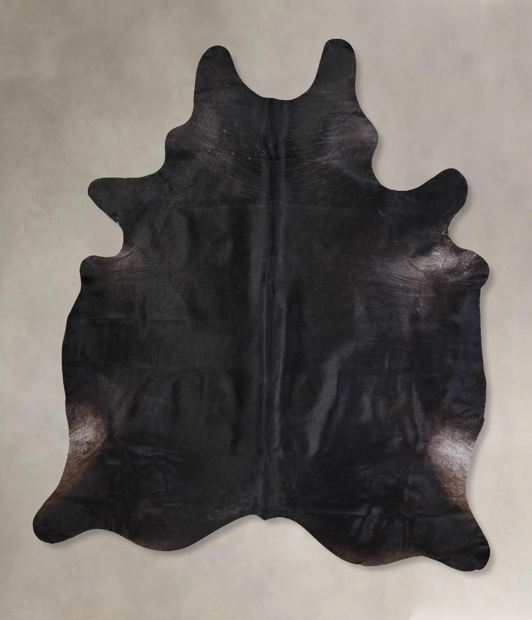 Solid Black Cowhide Rug #A29923