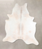 Ivory with Beige X-Large Brazilian Cowhide Rug 7'7