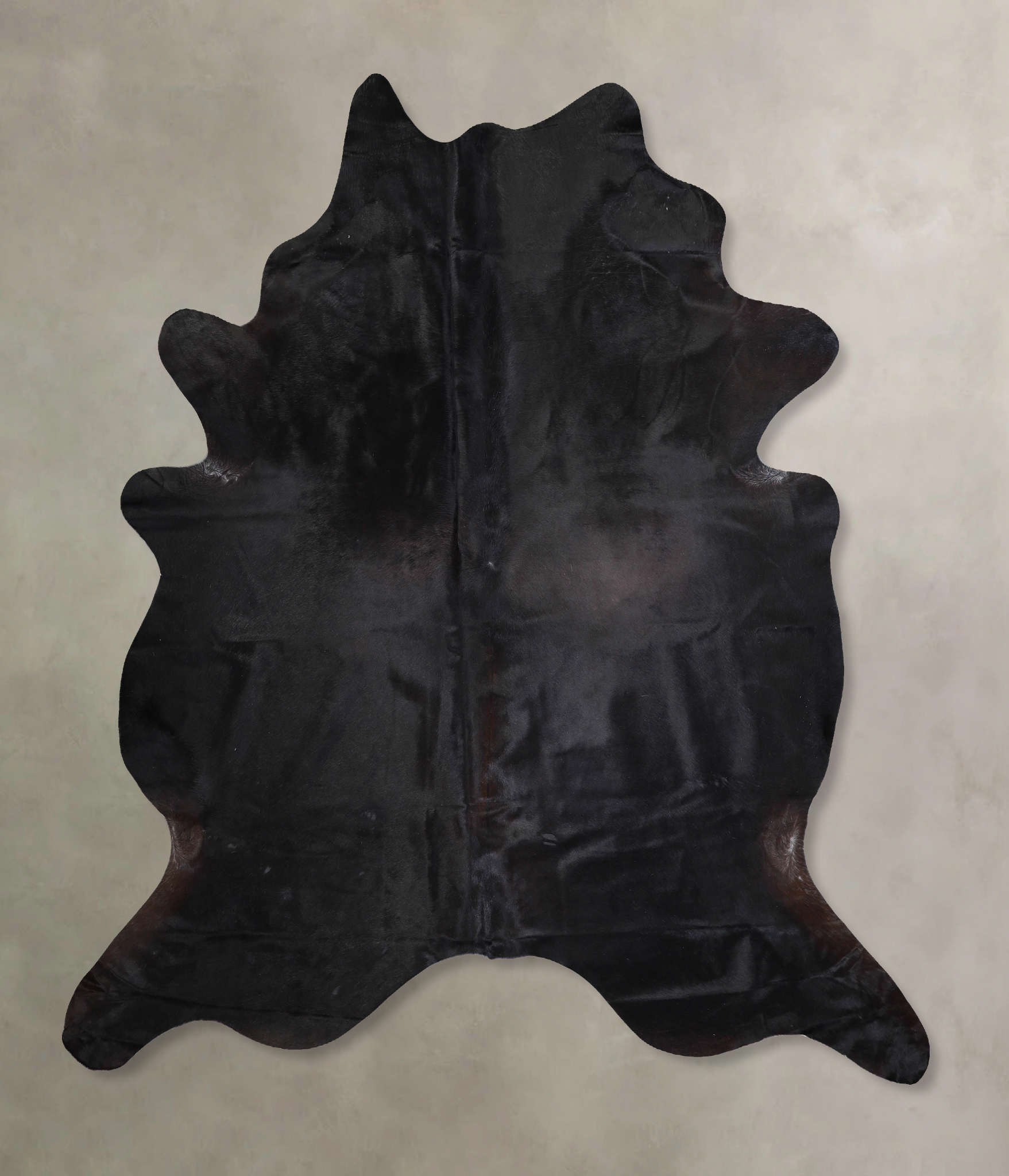 Solid Black Cowhide Rug #A30646