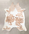 Beige and White XX-Large Brazilian Cowhide Rug 7'6