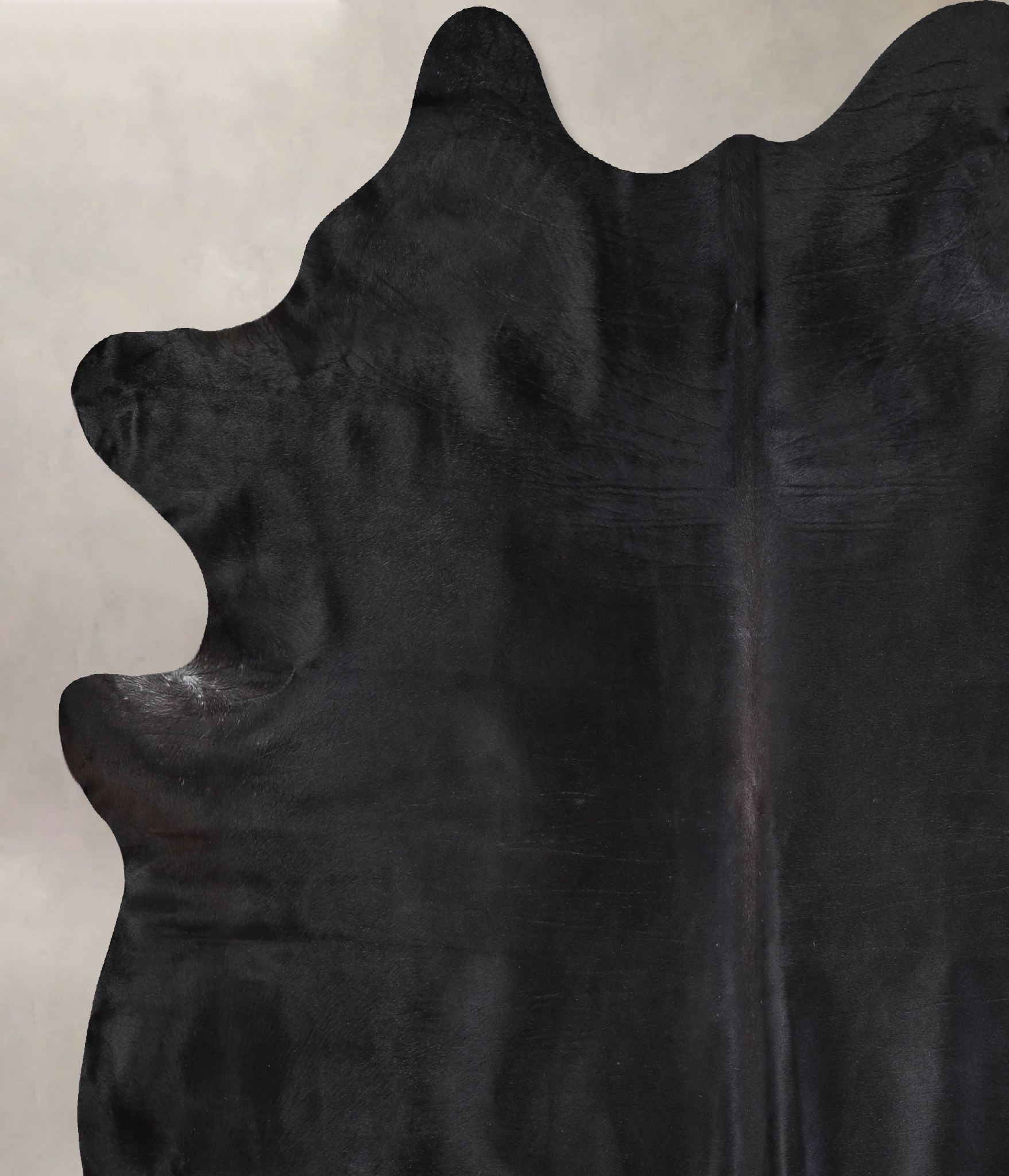 Solid Black Cowhide Rug #A31107