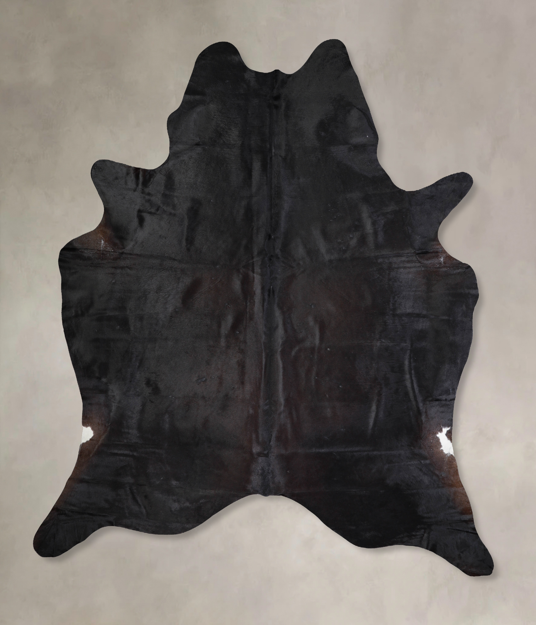 Solid Black Cowhide Rug #A31286