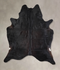 Solid Black XX-Large Brazilian Cowhide Rug 8'5