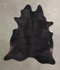 Solid Black XX-Large Brazilian Cowhide Rug 7'6