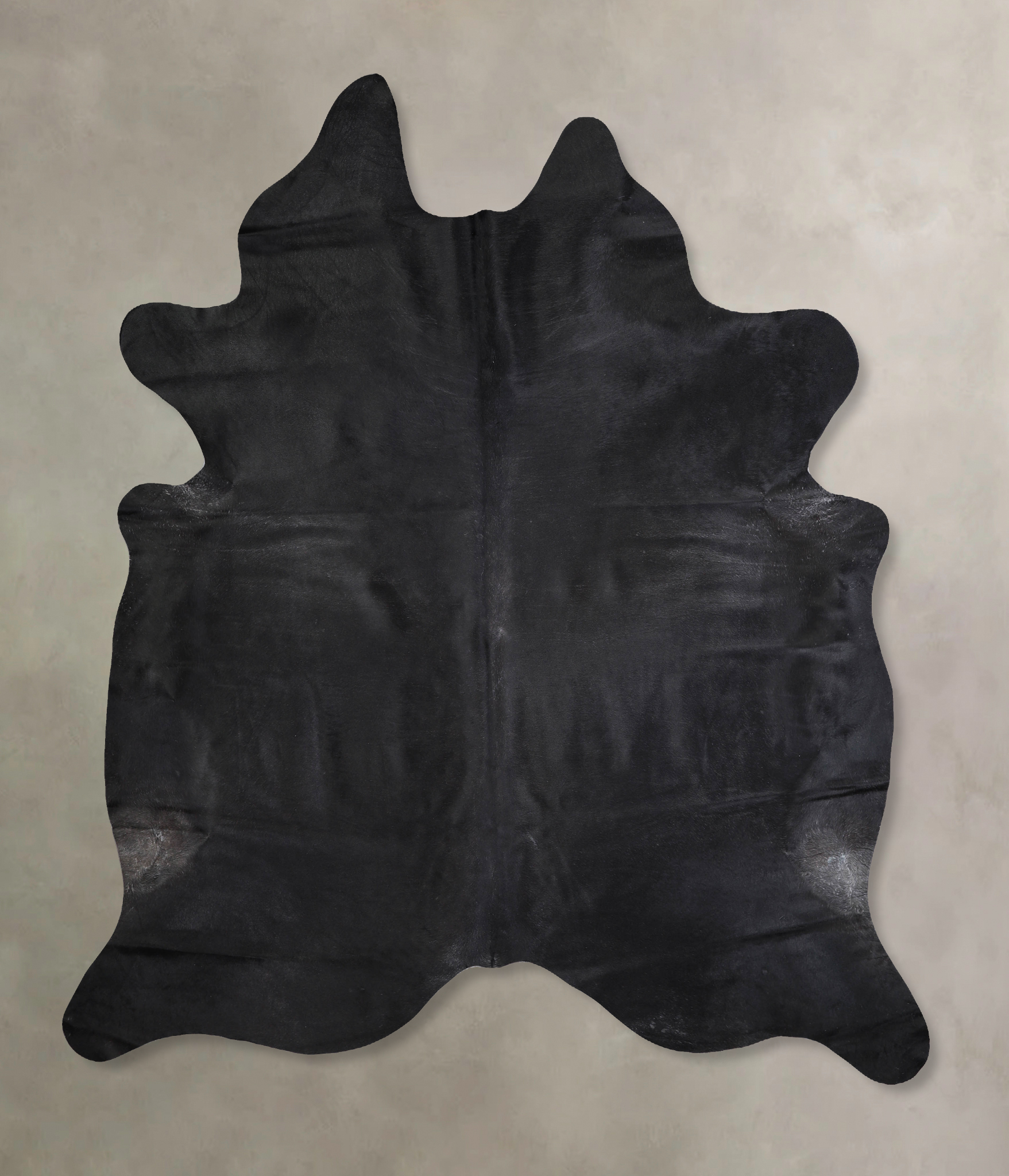 Solid Black Cowhide Rug #A32485