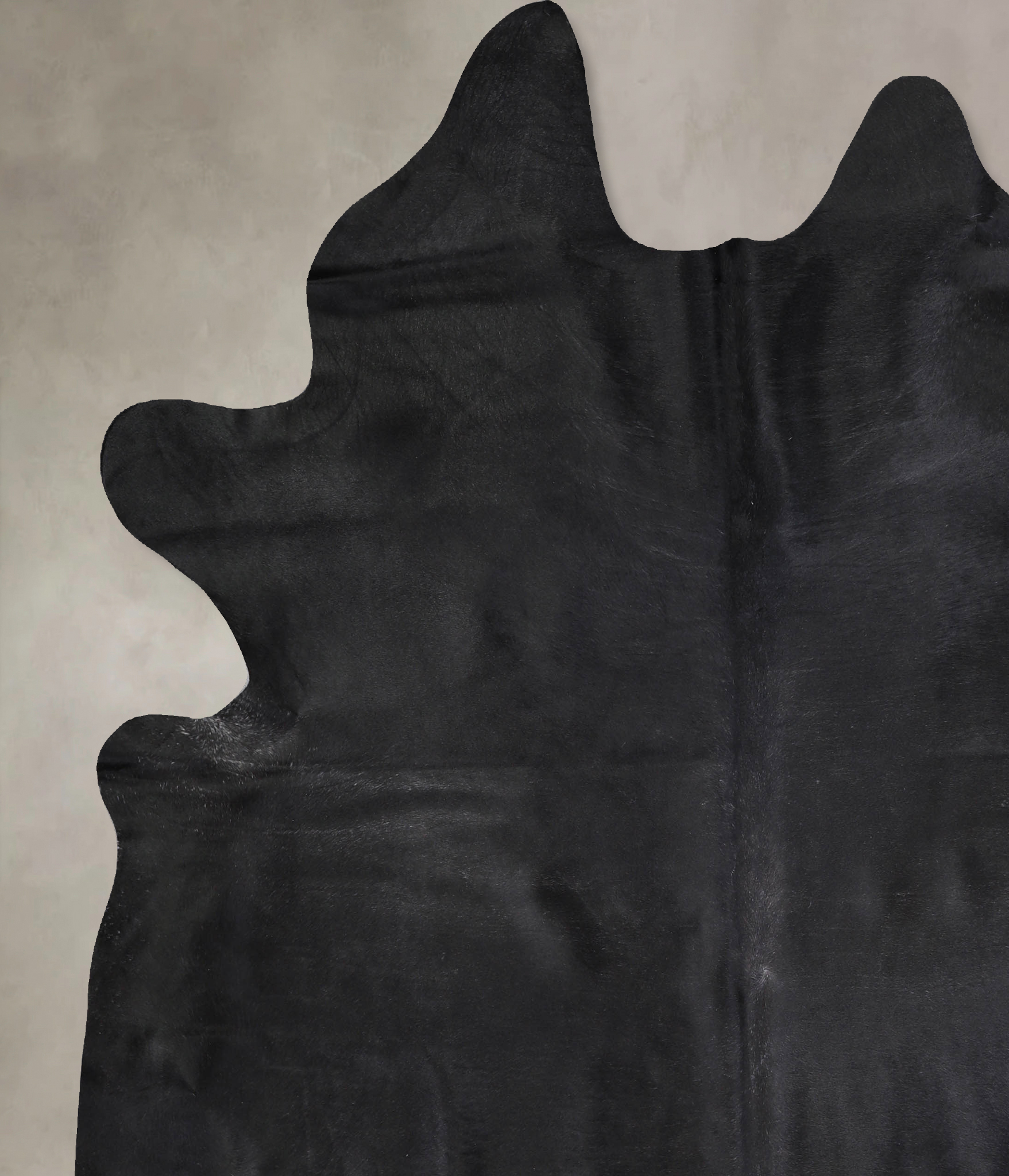 Solid Black Cowhide Rug #A32485