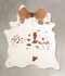 Brown and White X-Large Brazilian Cowhide Rug 7'0