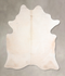 Ivory with Beige X-Large Brazilian Cowhide Rug 7'10