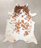 Brown and White X-Large Brazilian Cowhide Rug 7'1