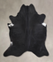 Solid Black XX-Large Brazilian Cowhide Rug 7'7