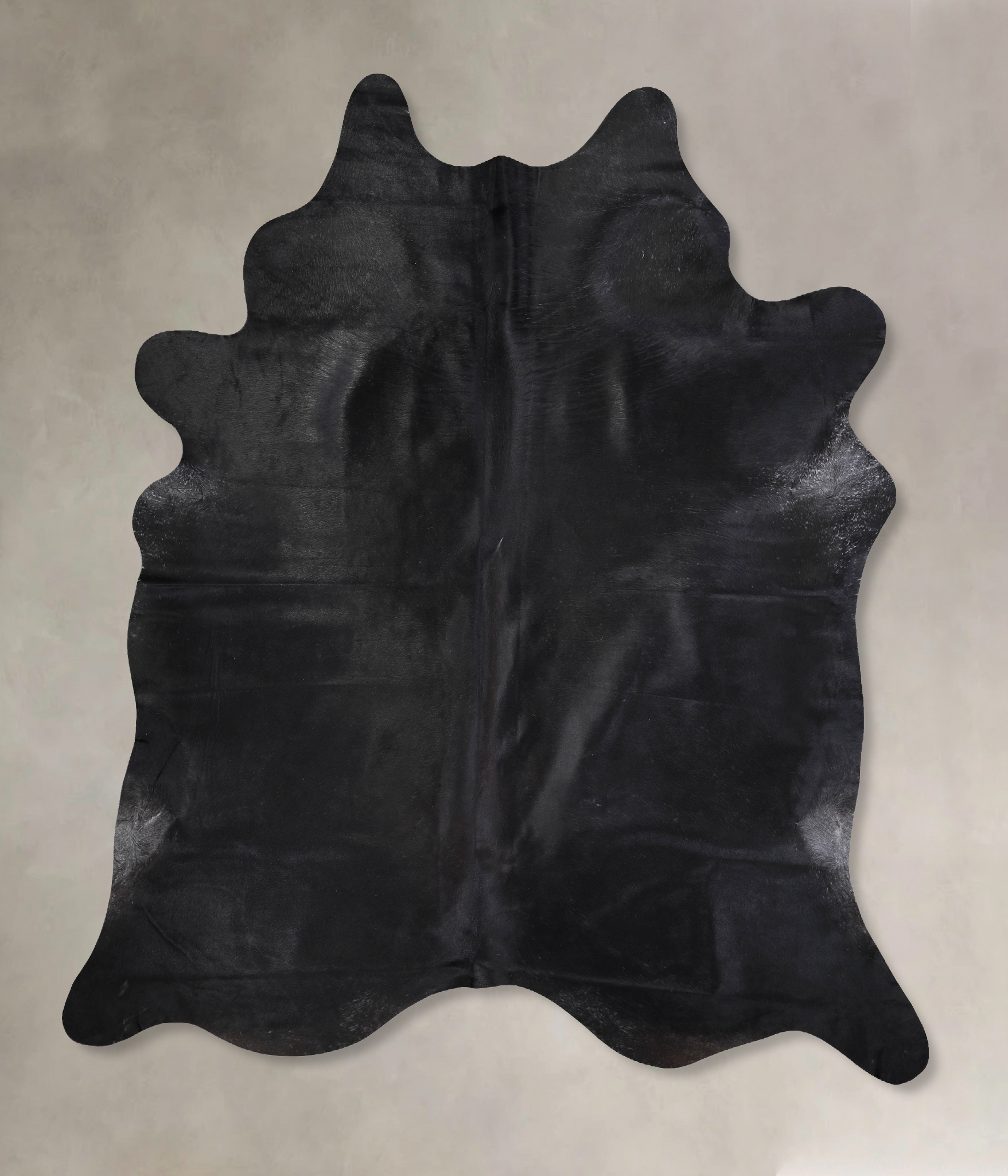 Solid Black Cowhide Rug #A32904