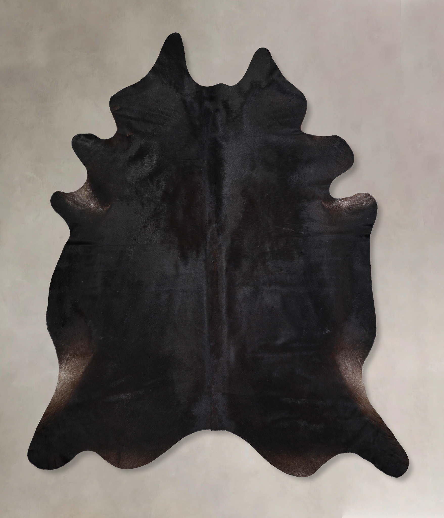 Solid Black Cowhide Rug #A32917