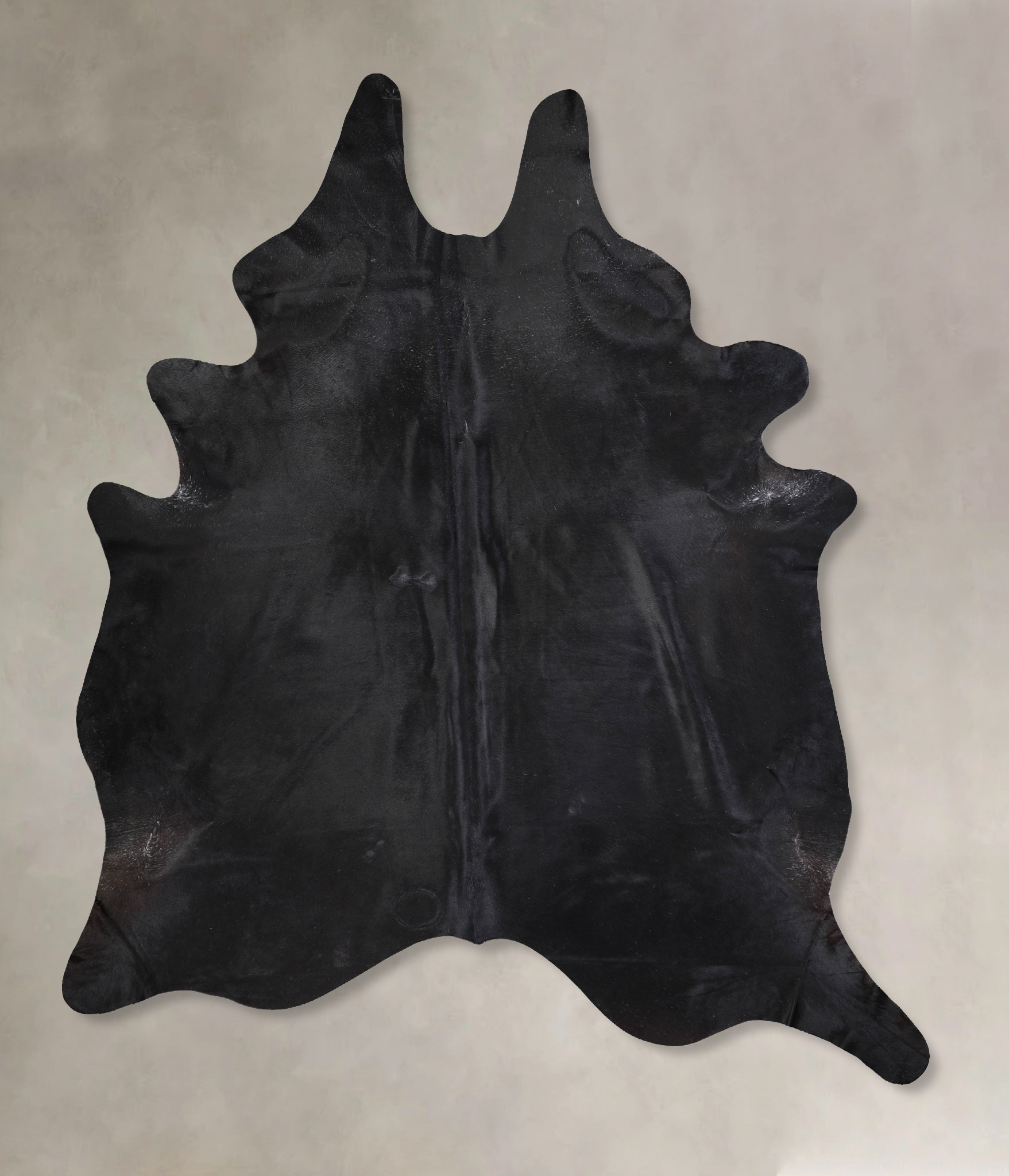 Solid Black Cowhide Rug #A32935