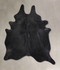 Solid Black XX-Large Brazilian Cowhide Rug 8'3