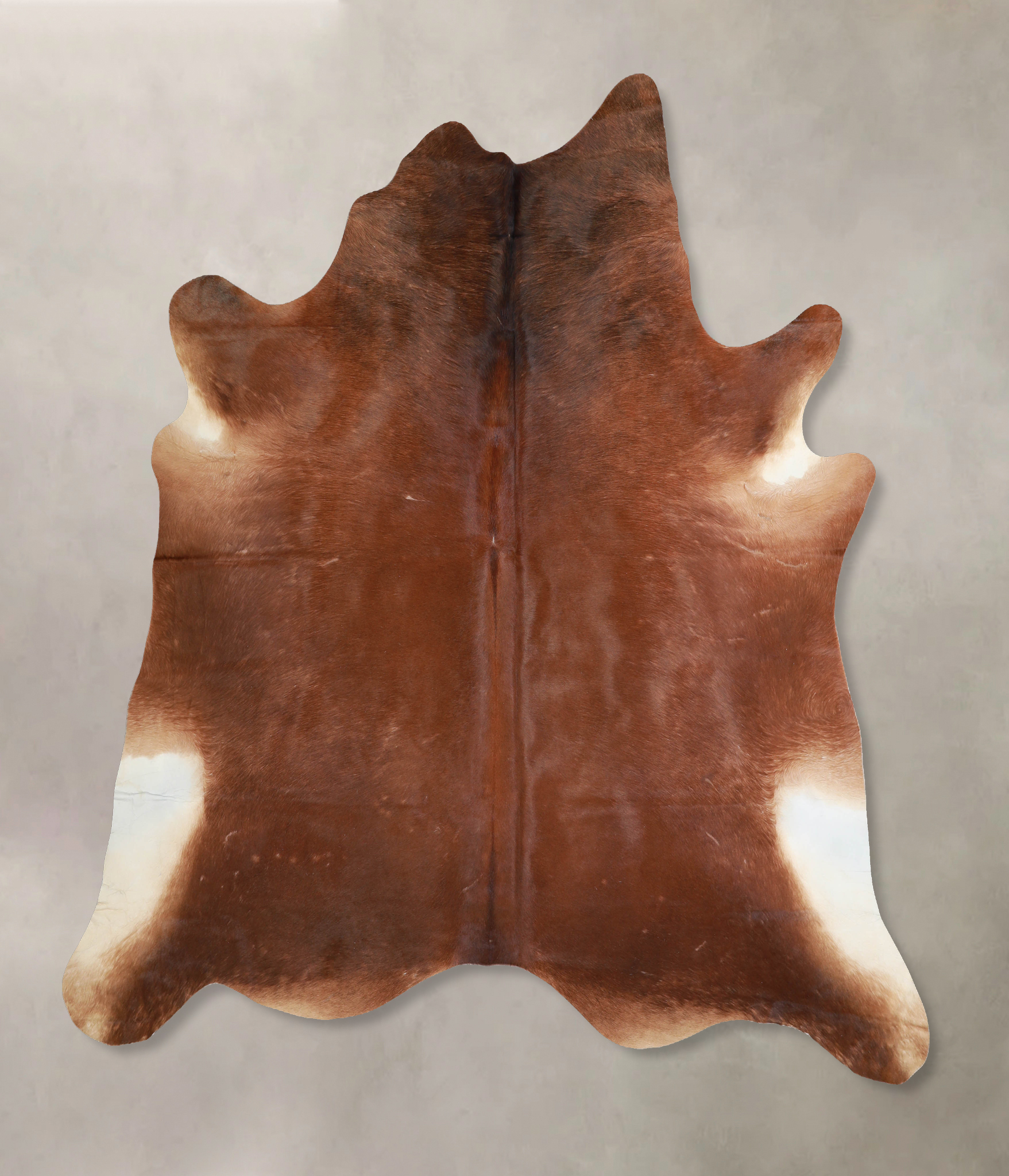 Solid Brown Cowhide Rug #A32969