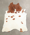 Brown and White X-Large Brazilian Cowhide Rug 7'3