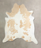 Beige and White XX-Large Brazilian Cowhide Rug 7'7