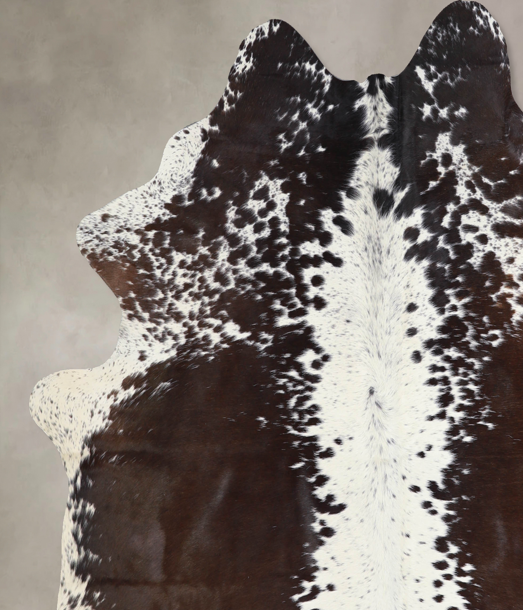 Salt and Pepper Brown Cowhide Rug #A33046