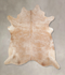 Beige XX-Large Brazilian Cowhide Rug 7'6