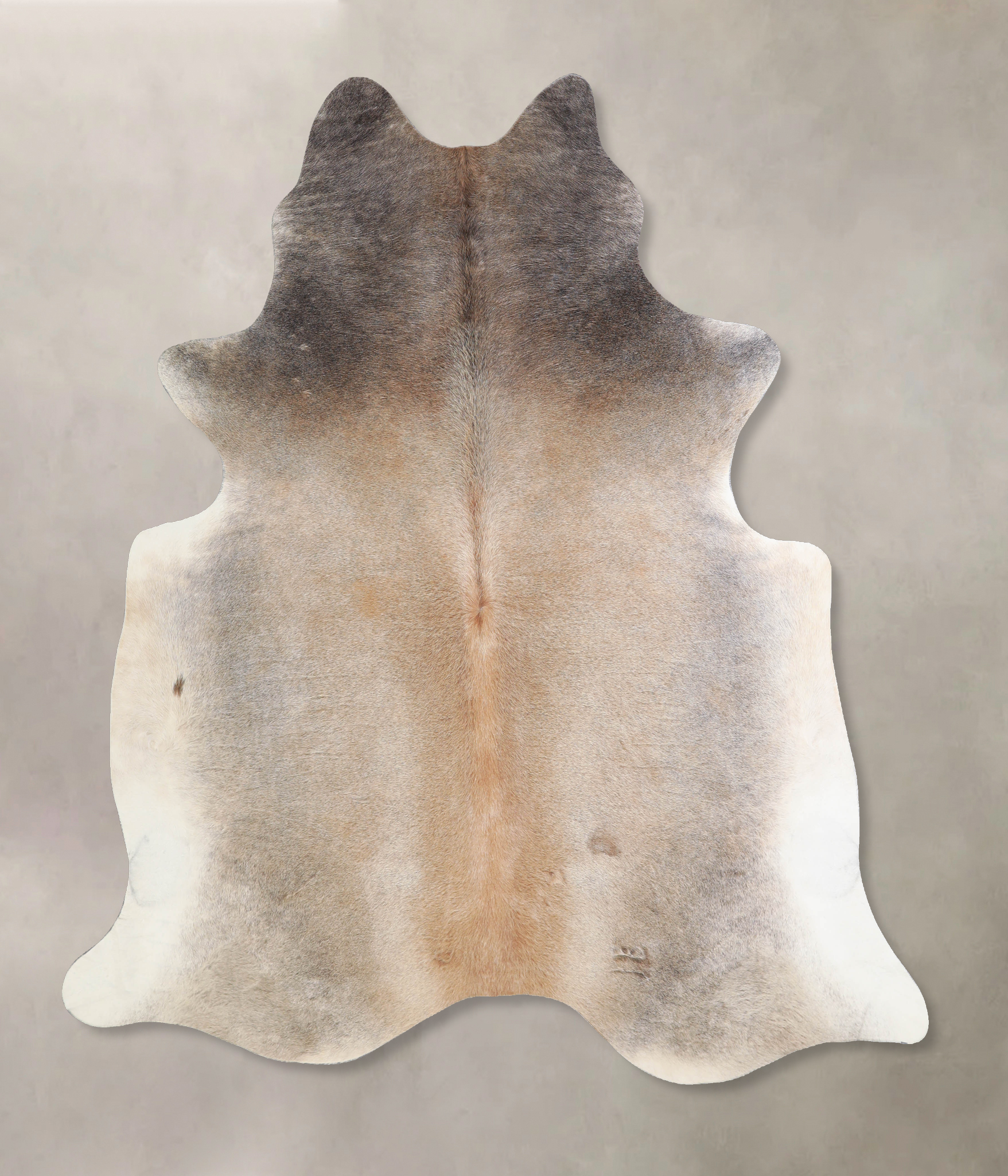 Grey with Beige Cowhide Rug #A33158