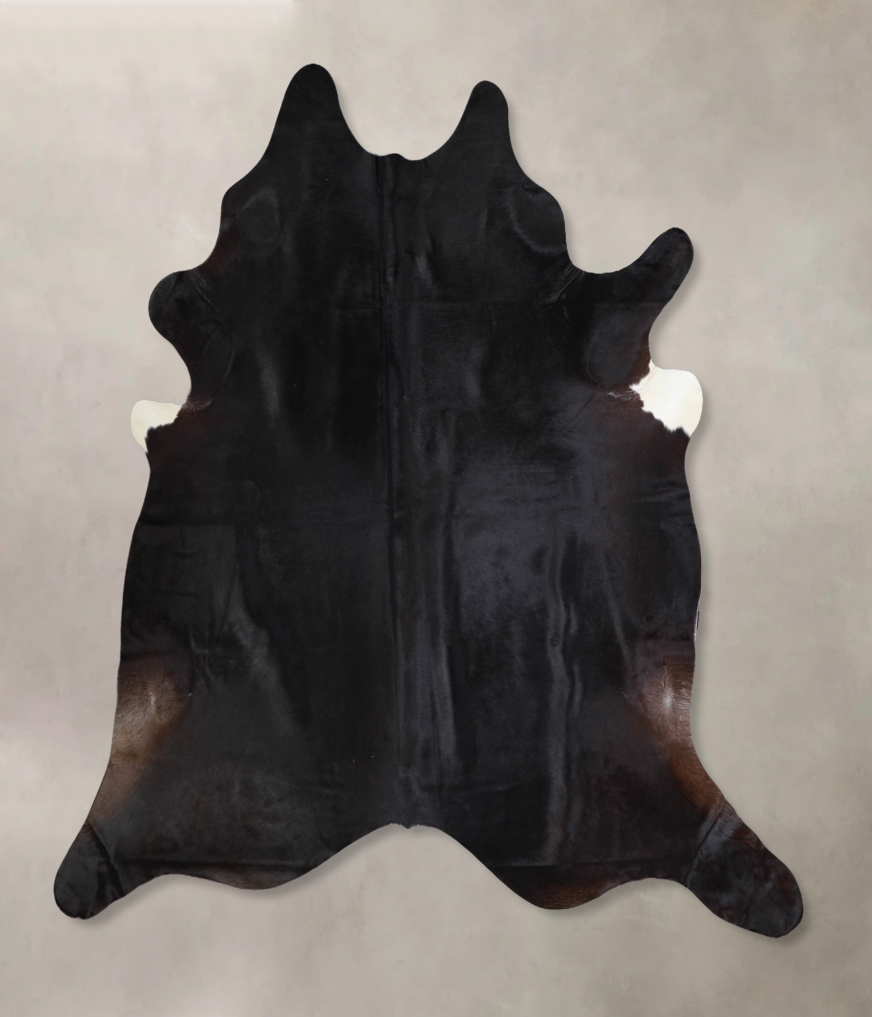 Solid Black Cowhide Rug #A33184