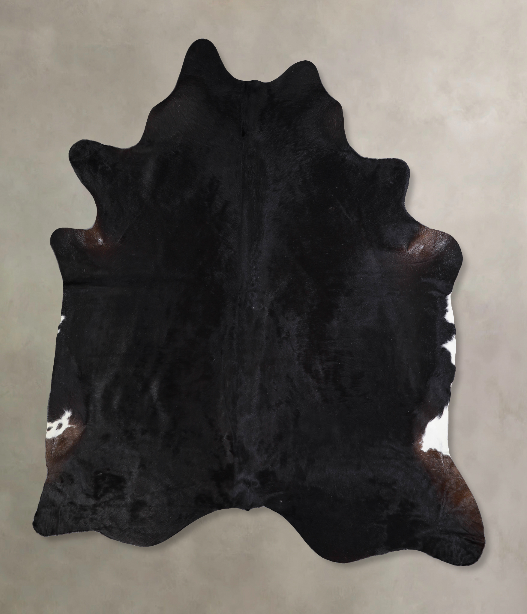 Solid Black Cowhide Rug #A33187